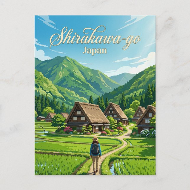 Cartão Postal Shirakawa-go Japão (Frente)