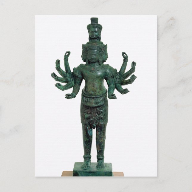 Cartão Postal Shiva com muitos braços e cabeças, Angkor (Frente)