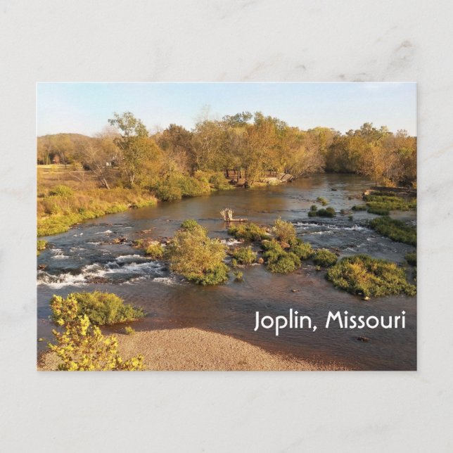 Cartão Postal Shoal Creek em Joplin Missouri Autumn Season (Frente)