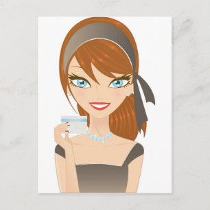 Cartão Postal Shopping Girl