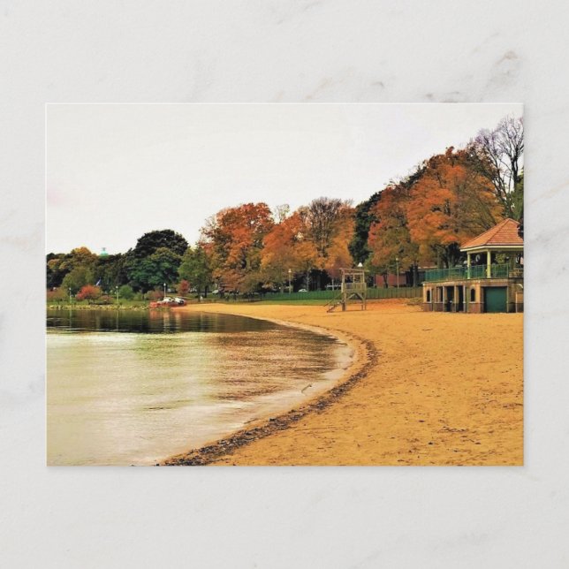 Cartão Postal Shorefront do Lago Genebra, Wisconsin (Frente)