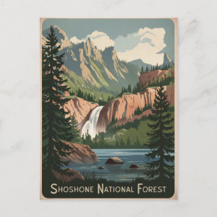 Cartão Postal Shoshone National Forest Vintage