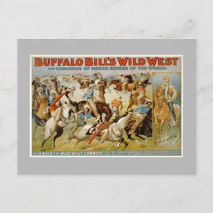 Cartão Postal Show de Buffalo Bill no oeste selvagem, c1899.