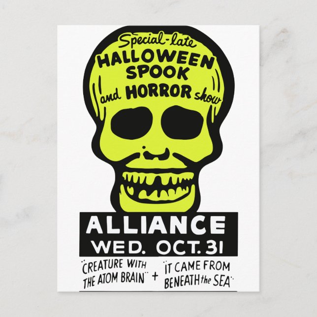 Cartão Postal Show especial de terror e falecimento (Frente)