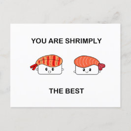 Cartão Postal Shrimply the best -suziethesushi