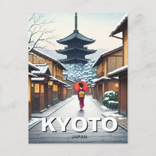 Cartão Postal Shrine Yasaka, Viagem do Japão, Quioto