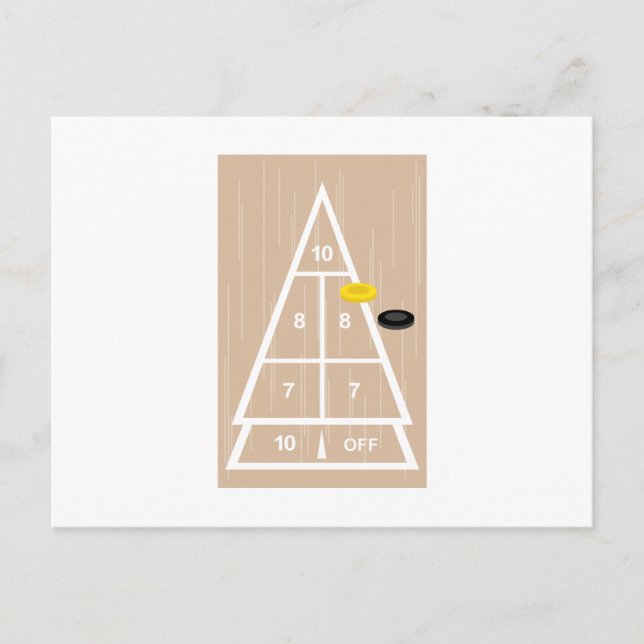 Cartão Postal Shuffleboard do convés (Frente)