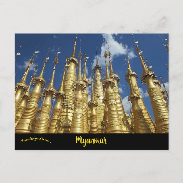 Cartão Postal Shwe Inn Dein Myanmar (Frente)
