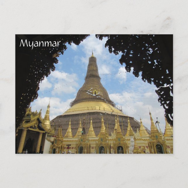 Cartão Postal shwedagon arch myanmar (Frente)