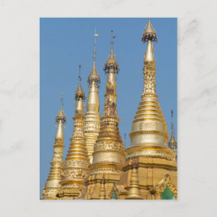 Cartão Postal Shwedagon Pagoda Spires
