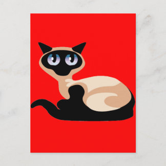 Cartão Postal Siamese Cat