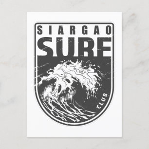 Cartão Postal Siargão Surf Club Filipinas Emblem