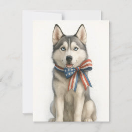 Cartão Postal Siberian Husky