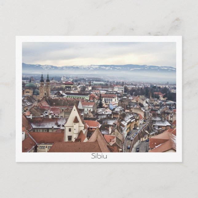 Cartão Postal Sibiu panorama (Frente)