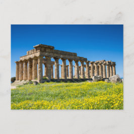 Cartão Postal Sicília - Templo de Hera em Selinunte cartão-posta