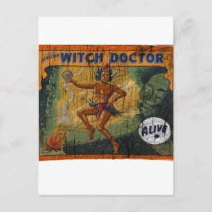 Cartão Postal Sideshow Banner Witch Doctor