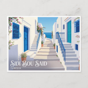 Cartão Postal Sidi Bou Said Tunis Tunísia