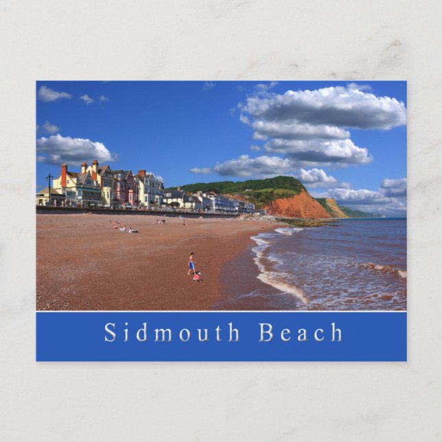 Cartão postal Sidmouth Beach (Frente)