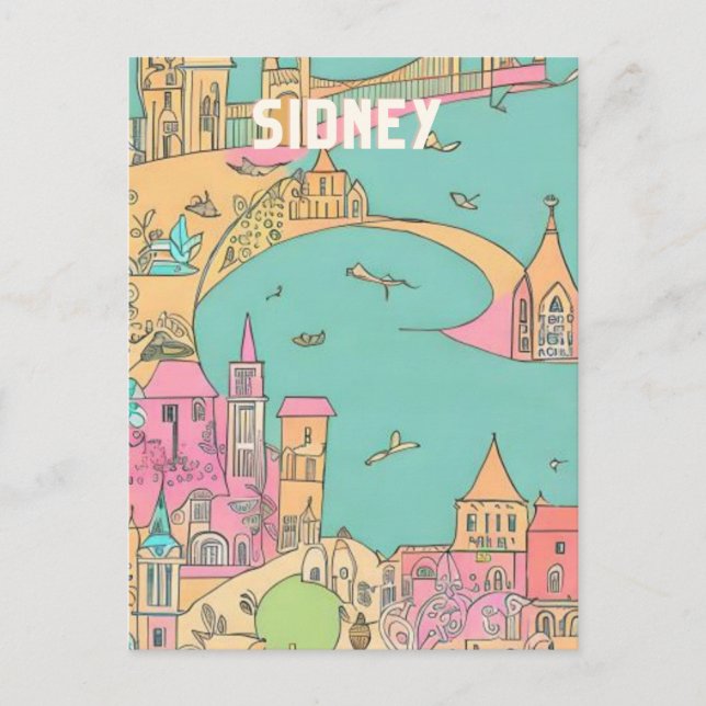 Cartão Postal Sidney Austrália (Frente)