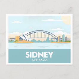 Cartão Postal Sidney Austrália Opera House Pastel Viagem