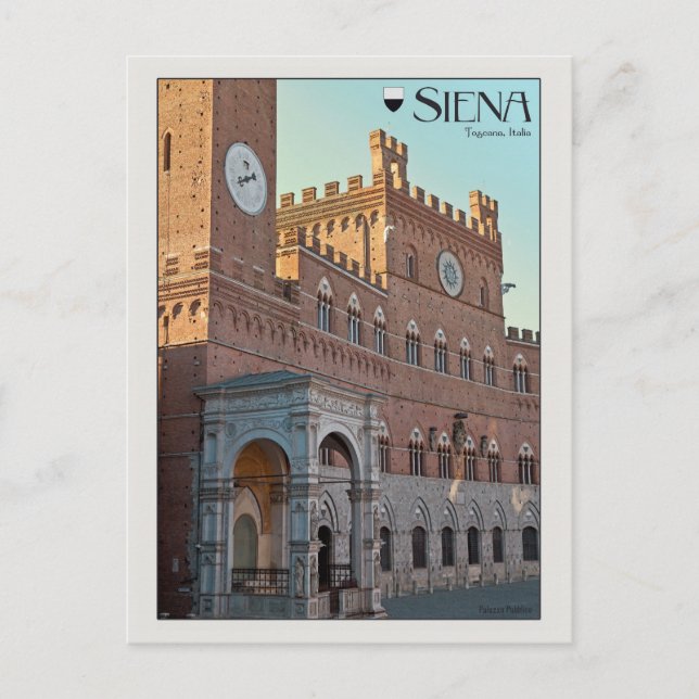 Cartão Postal Siena - Palazzo Pubblico (Frente)