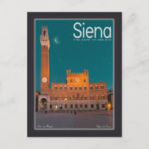 Cartão Postal Siena - Palazzo Pubblico Night