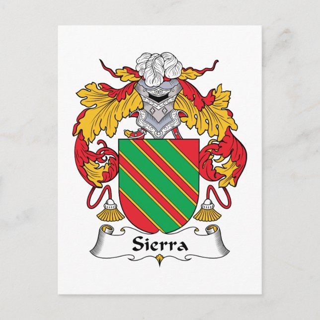Cartão Postal Sierra Family Crest (Frente)