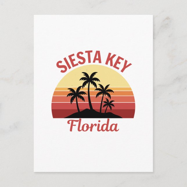 Cartão Postal Siesta Key Flórida (Frente)