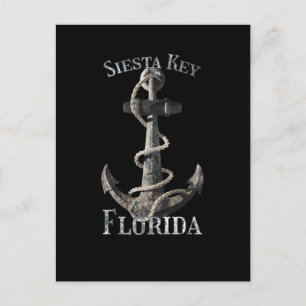 Cartão Postal Siesta Key Florida Vacation NMaritime Anchor Saili
