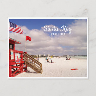 Cartão Postal Siesta Key, foto de cena de praia na Flórida