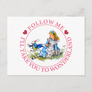 CARTÃO POSTAL SIGA-ME, VOU LEVÁ-LO A WONDERLAND