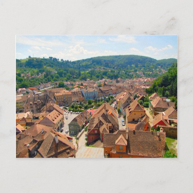 Cartão Postal Sighisoara, Telhados da cidade (Frente)