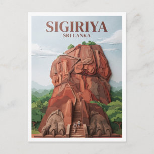 Cartão Postal Sigiriya Sri Lanka Lembrança