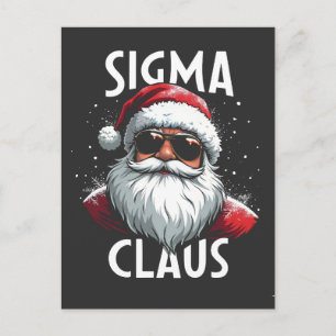 Cartão Postal Sigma Claus Engraçado Gen Alpha Escola de Ensino M