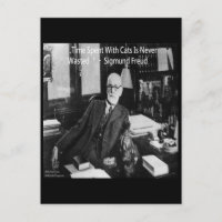 Sigmund Freud em Seu Escritório & Citação de Gato