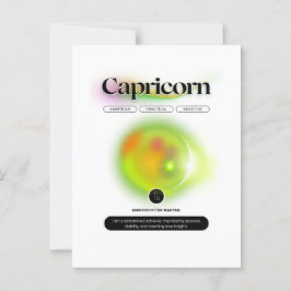 Cartão Postal Signo Moderno do Zodíaco Citação de Capricórnio El
