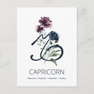 Cartão Postal Signo Zodiacal de Capricórnio