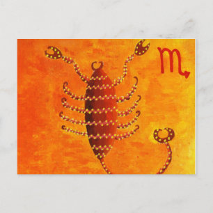 Cartão Postal Signo Zodiacal Escorpião Horóscopo