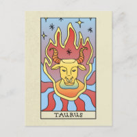 Signo Zodiacal Touro Arte Abstrato Vintage