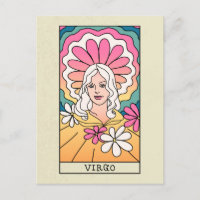 Signo Zodiacal Virgem Arte Abstrato Vintage