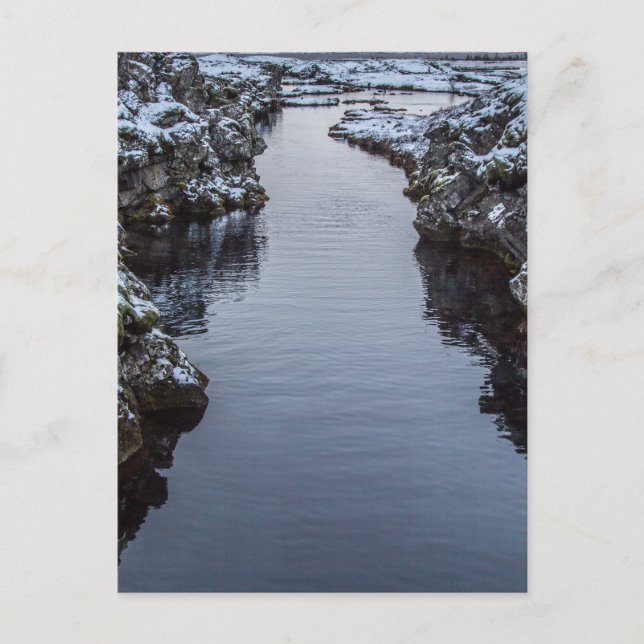 Cartão Postal Silfra na Islândia (Frente)