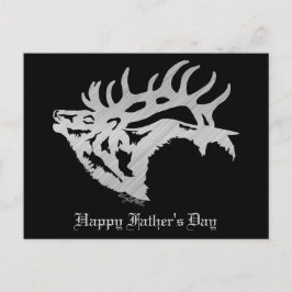 Cartão Postal Silhouette Bull Elk Silhouette
