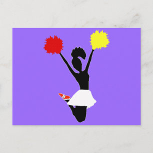 Cartão Postal Silhouette cheerleader