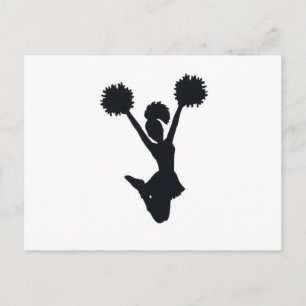 Cartão Postal Silhouette cheerleader