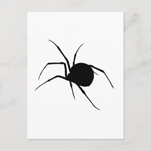 Cartão Postal Silhouette de aranha (Frente)