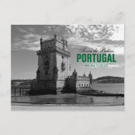 Cartão Postal Silhouette Torre Vintage Belem 3 | Torre Belem