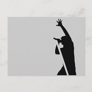 Cartão Postal Silhouette vocalista