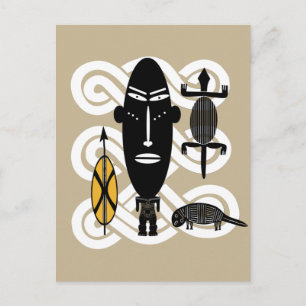 Cartão Postal silhueta abstrato moderna autêntica