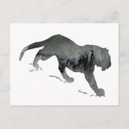 Cartão Postal Silhueta abstrato Tiger