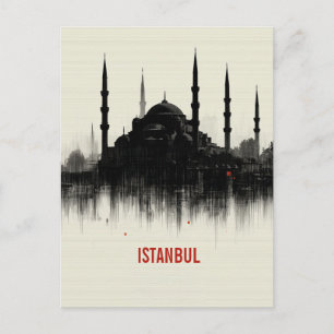 Cartão Postal Silhueta da Cidade de Istambul